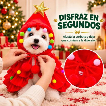 Disfraz de Árbol de Navidad para Perros – Suave y Ajustable