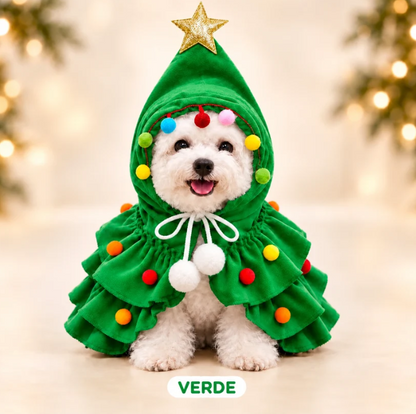 Disfraz de Árbol de Navidad para Perros – Suave y Ajustable